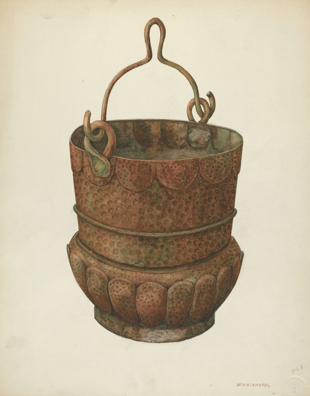 Cubell de coure martellat, 1938. finlandès tekijältä William Kieckhofel