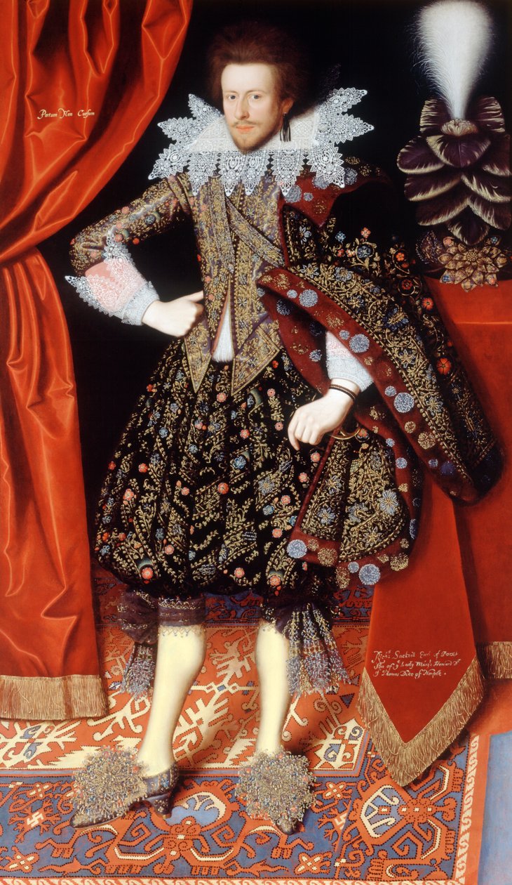 Edward Sackville n. 1613 (öljy kankaalle) tekijältä William Larkin
