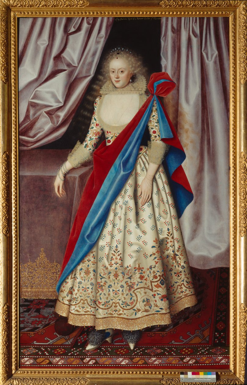 Lady Isabella Rich n. 1615 (öljy kankaalle) tekijältä William Larkin