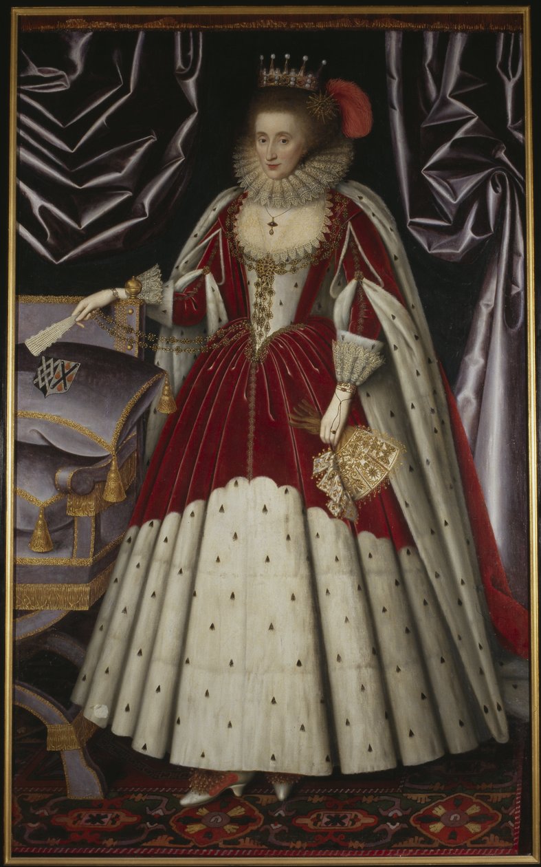 Lucy Russel, Bedfordin kreivi (s. Harington) - Muotokuva Lucy Russellista, Bedfordin kreivitärestä (1580-1627), s. Haringtonista, kirjoittanut Larkin, William (1580-1619). Öljy kankaalle tekijältä William Larkin