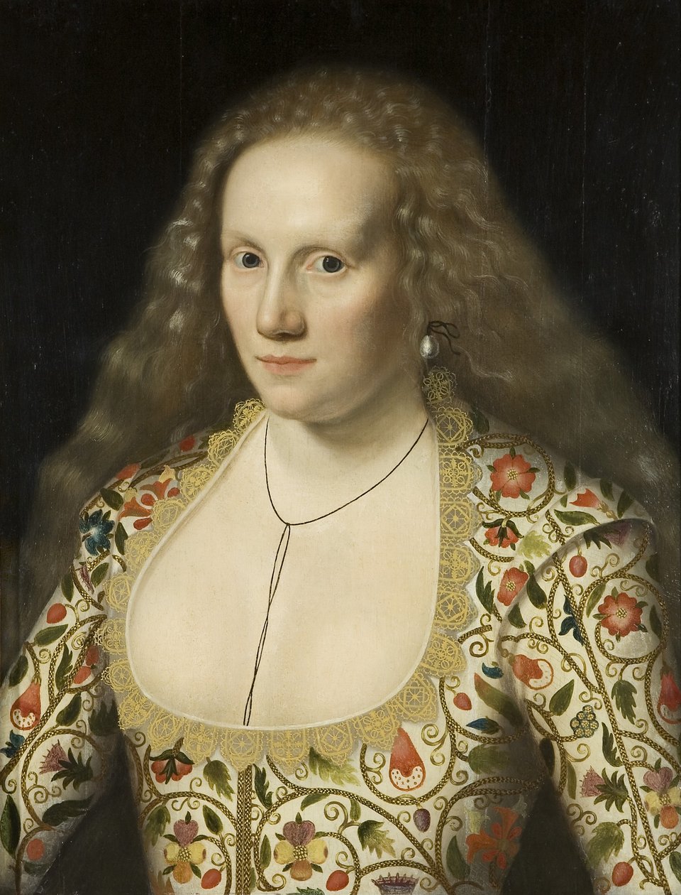 Tuntemattoman naisen muotokuva, n. 1615 (öljy paneelille) tekijältä William Larkin