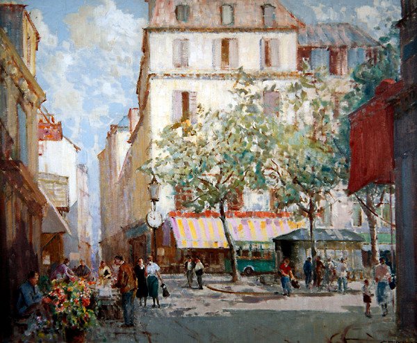 Aukio Pariisissa (öljy kankaalle) tekijältä William Lee Hankey