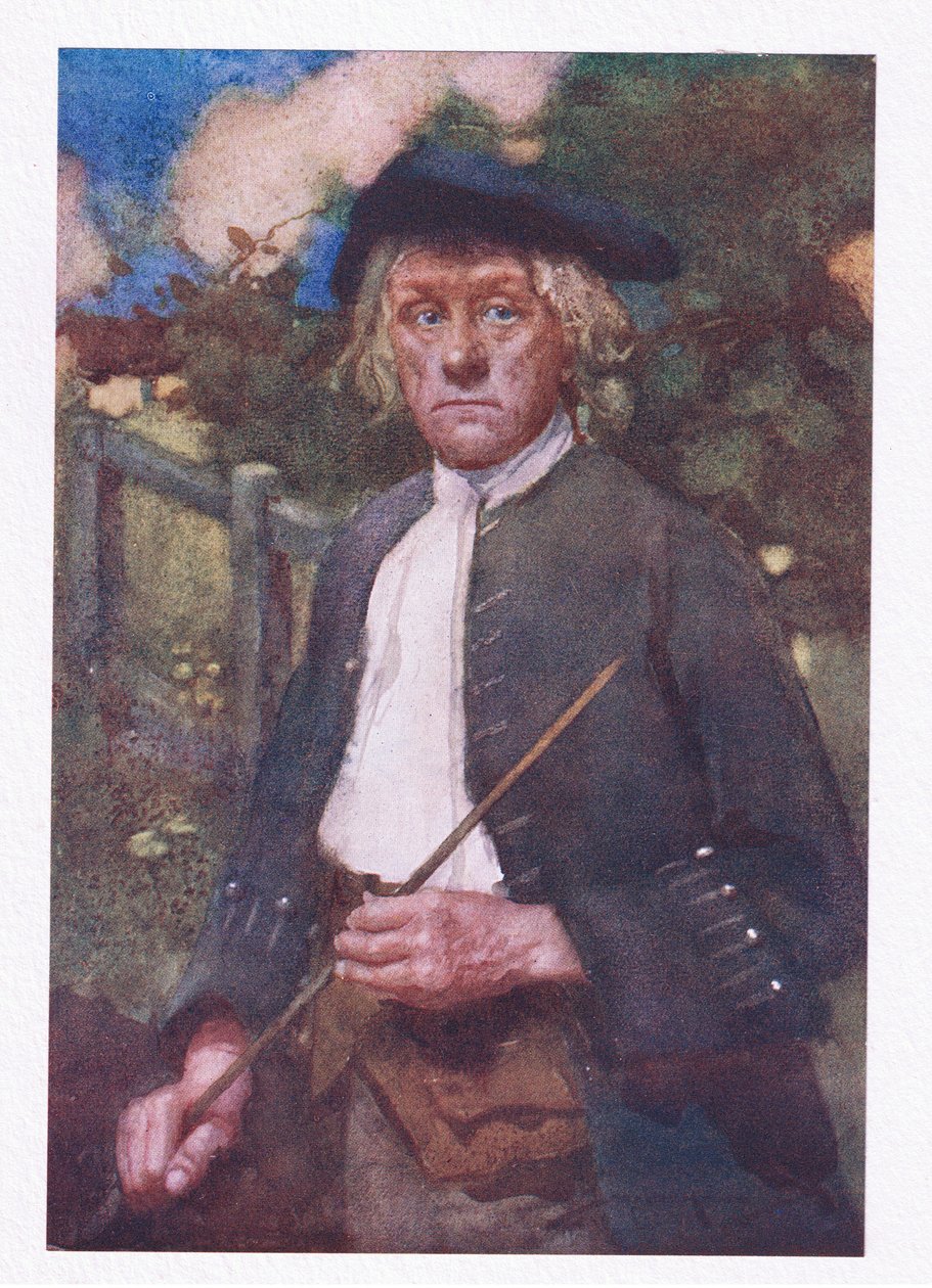 Mies oli vakava ja ankara katsottuna (väri litho) tekijältä William Lee Hankey