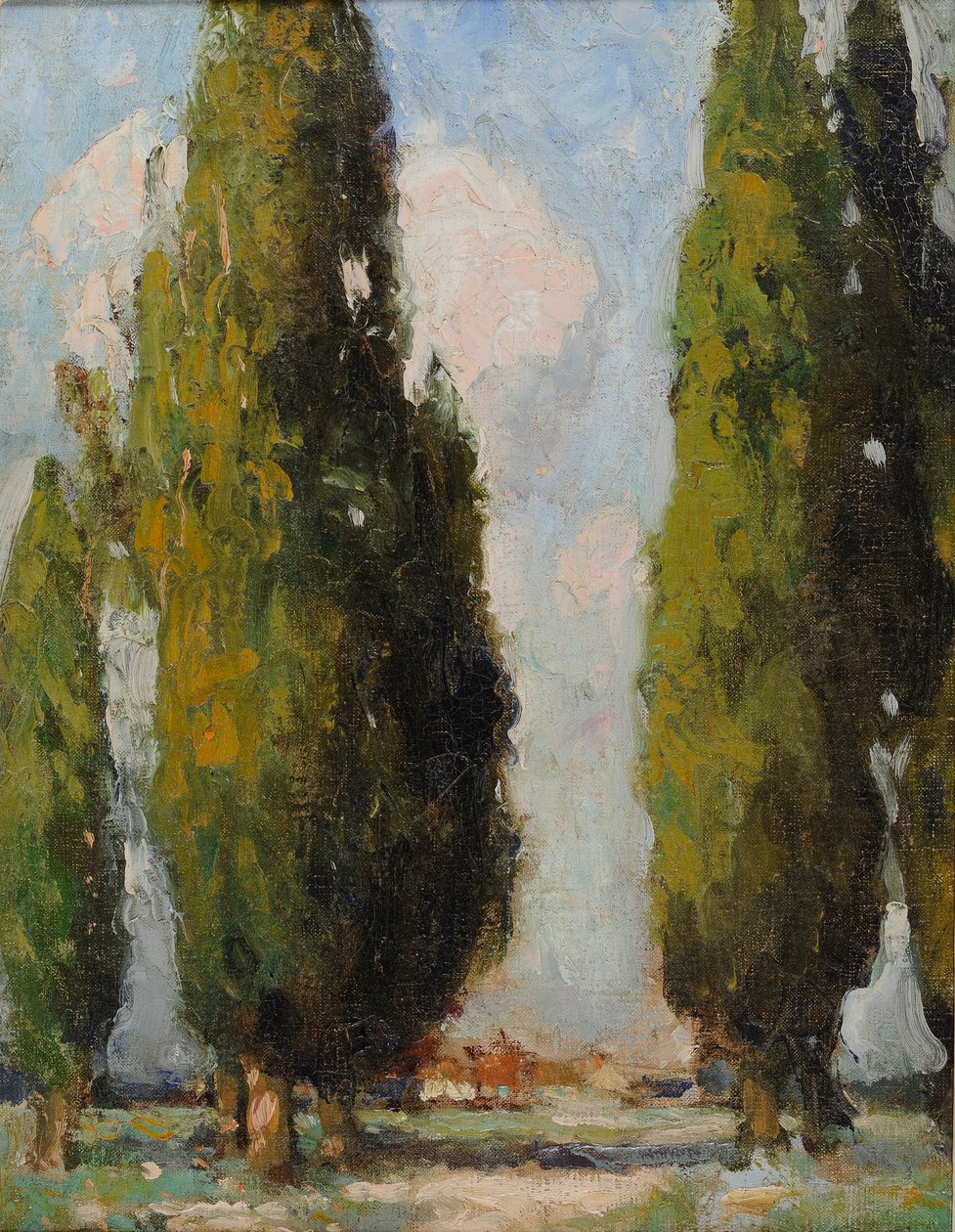 Lombardian poppelit (öljy kankaalle) tekijältä William Lee Hankey
