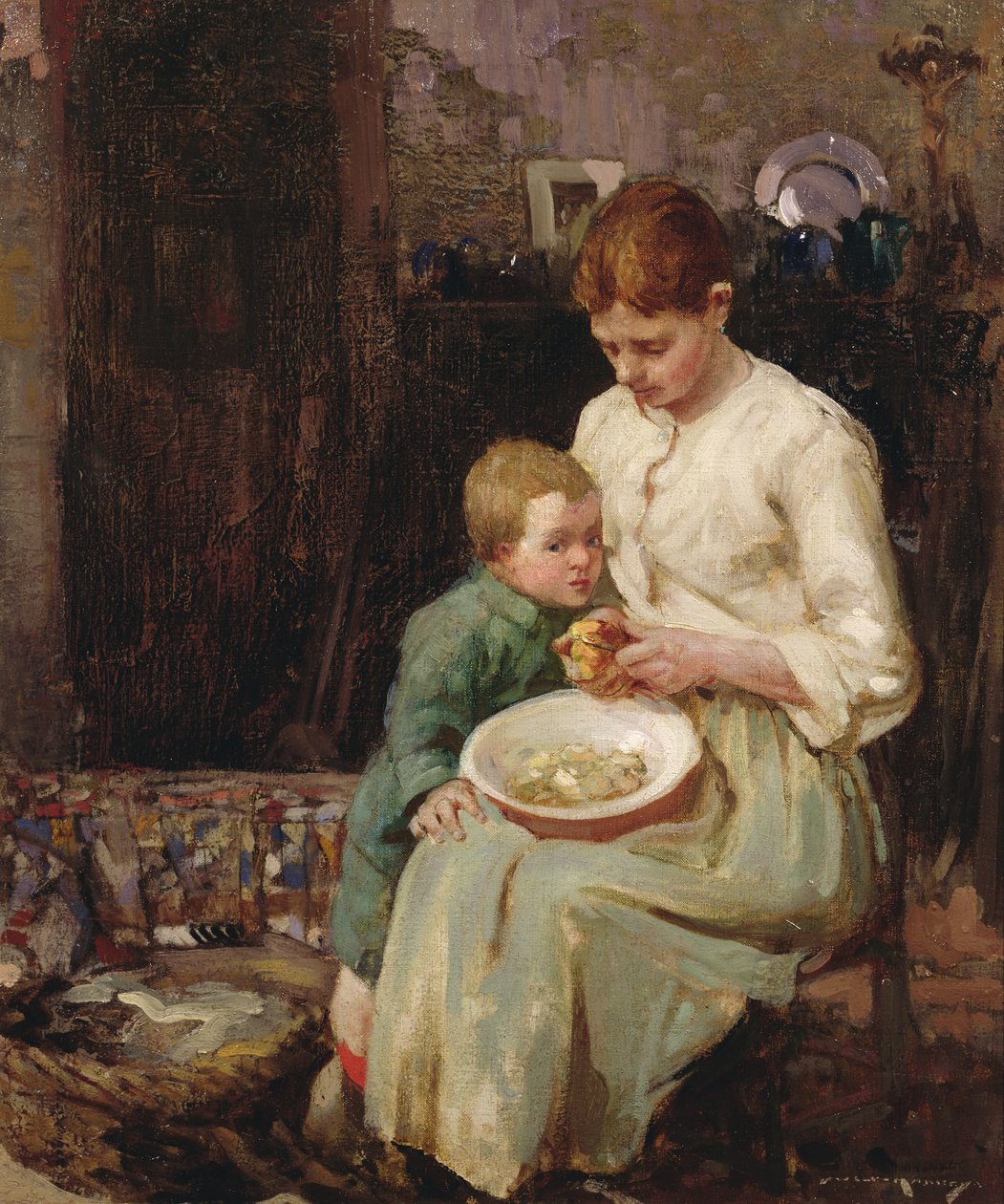 Aterian valmistus (öljy kankaalle) tekijältä William Lee Hankey