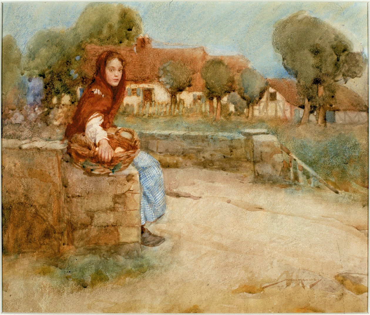 Aika oli nuori, n. 1903-1914 (akvarelli) tekijältä William Lee Hankey