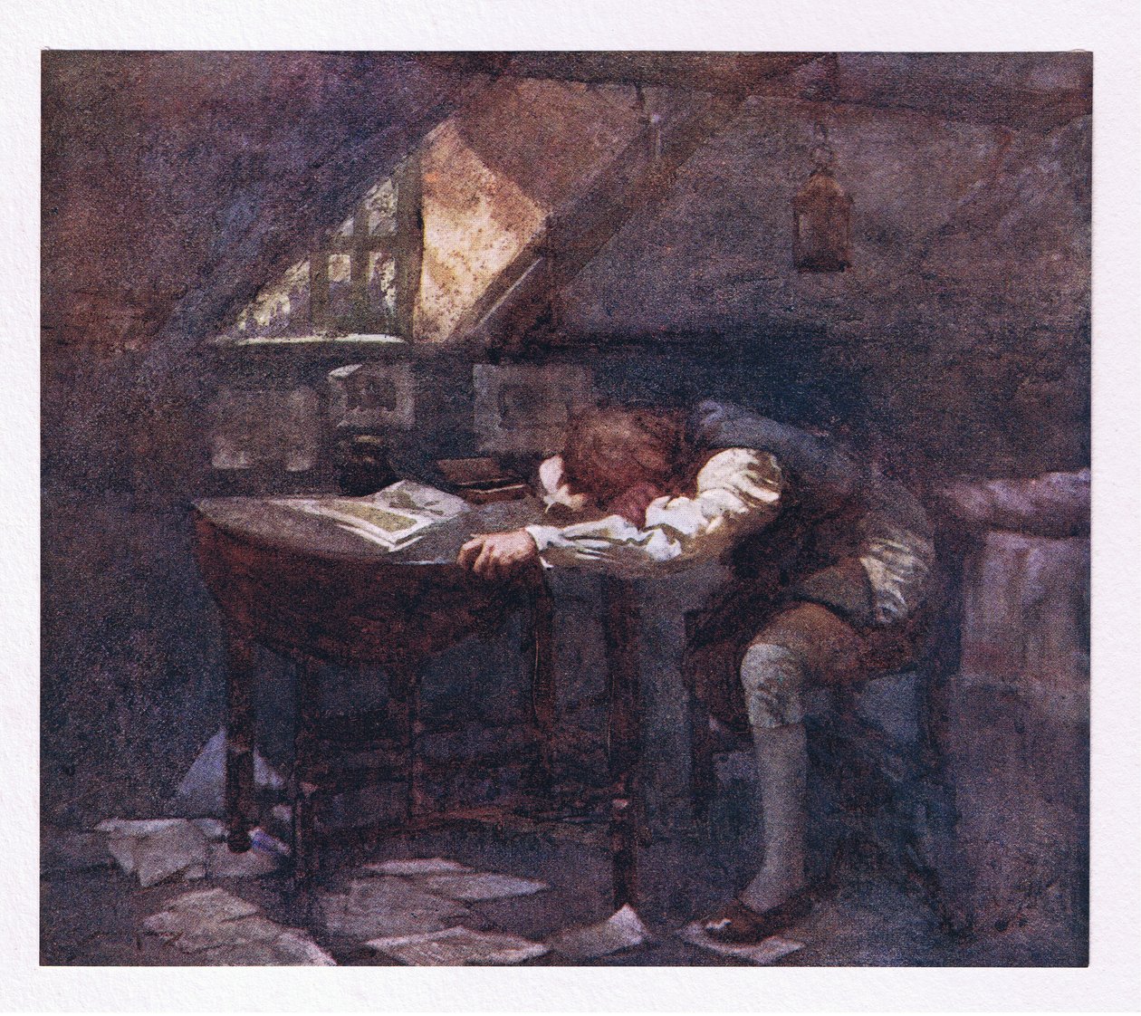 Sinä kaiken autuuni ja kaiken suruni, löysit minut ensin köyhäksi ja pidät minut sellaisena (väri litho) tekijältä William Lee Hankey