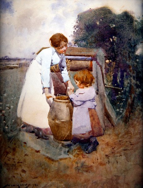 Kaksi tyttöä kaivolla tekijältä William Lee Hankey