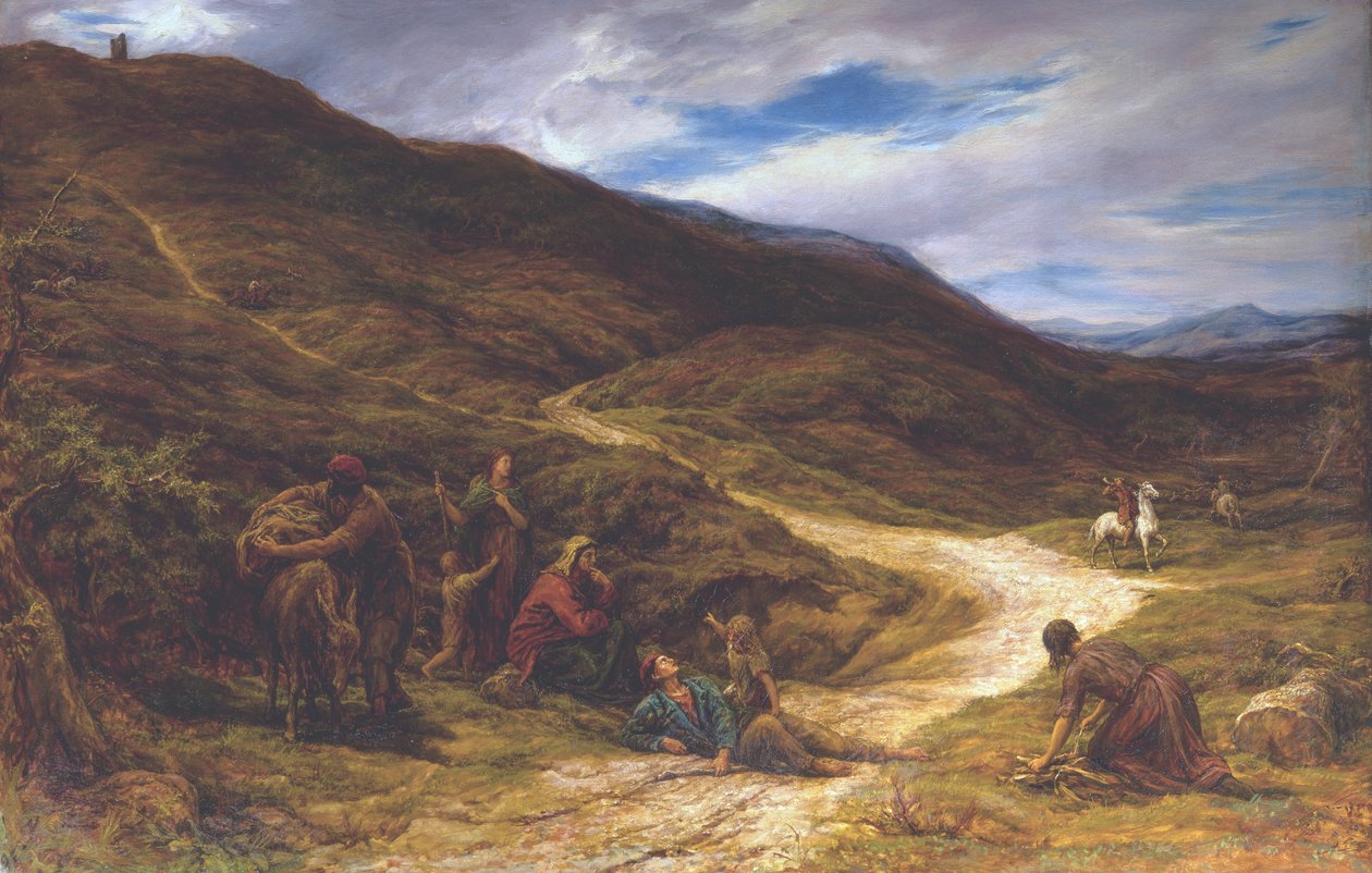 Nummen yllä "Sarve, sarvi, himo, himokas sarvi" tekijältä William Linnell