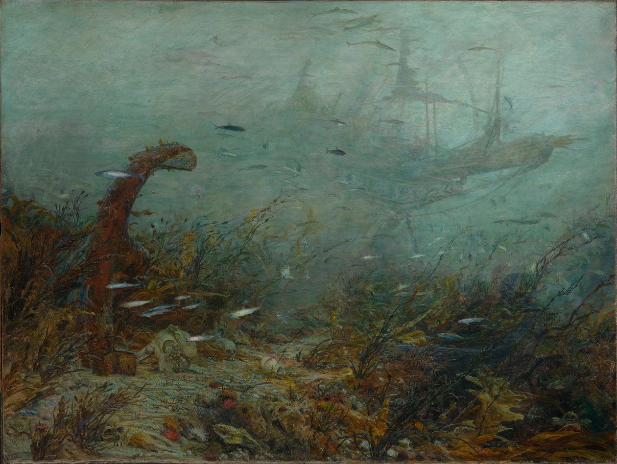Davy Jonesin kaappi, noin 1870-1920 (öljy kankaalle) tekijältä William Lionel Wyllie