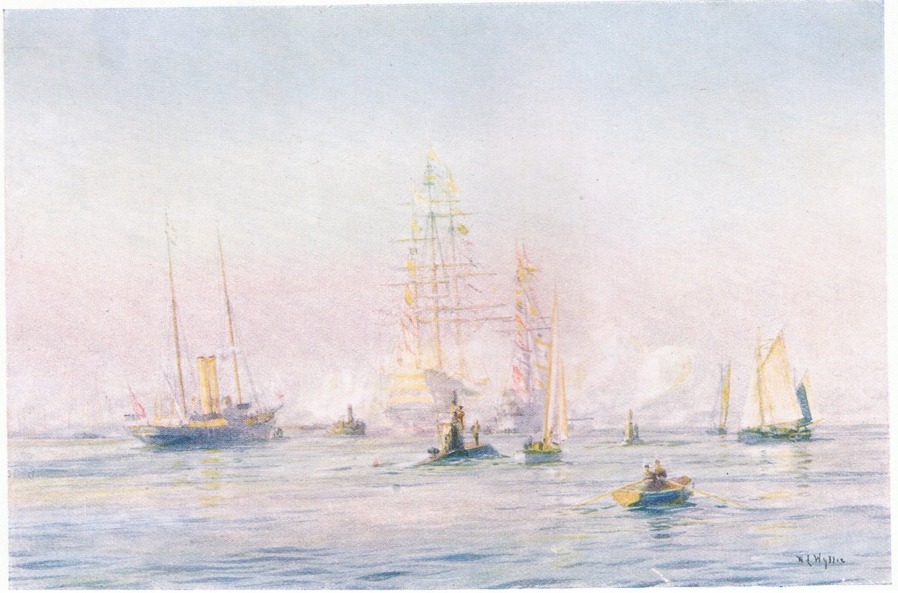 Portsmouthin satama 1912, 1915 tekijältä William Lionel Wyllie