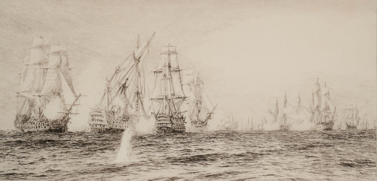 Nelimastoisia laivoja taistelussa tekijältä William Lionel Wyllie
