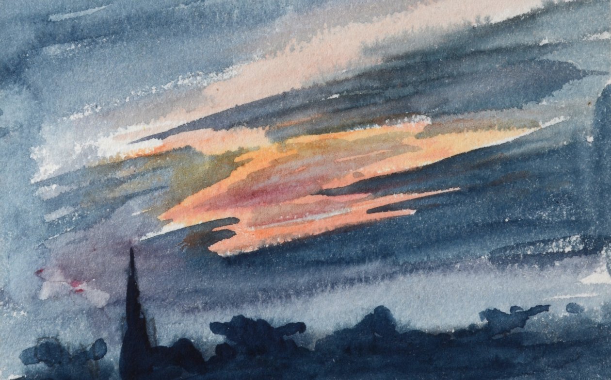 Auringonlaskumyrsky tekijältä William Lionel Wyllie