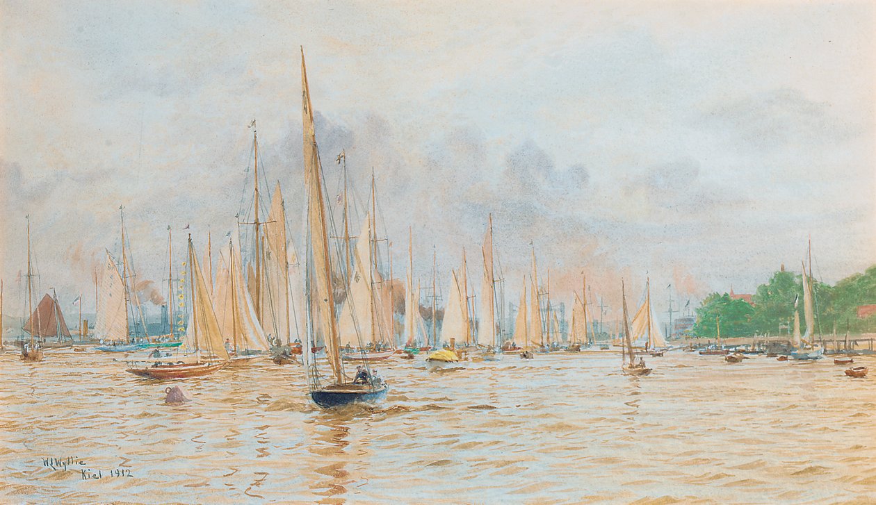 Regatta Kielissä tekijältä William Lionel Wyllie
