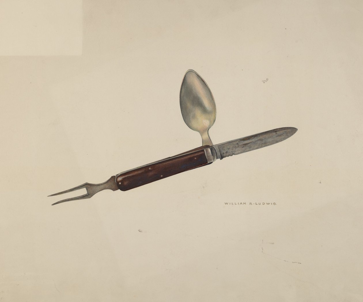 Ruokailuvälinesarja, c. 1941. tekijältä William Ludwig