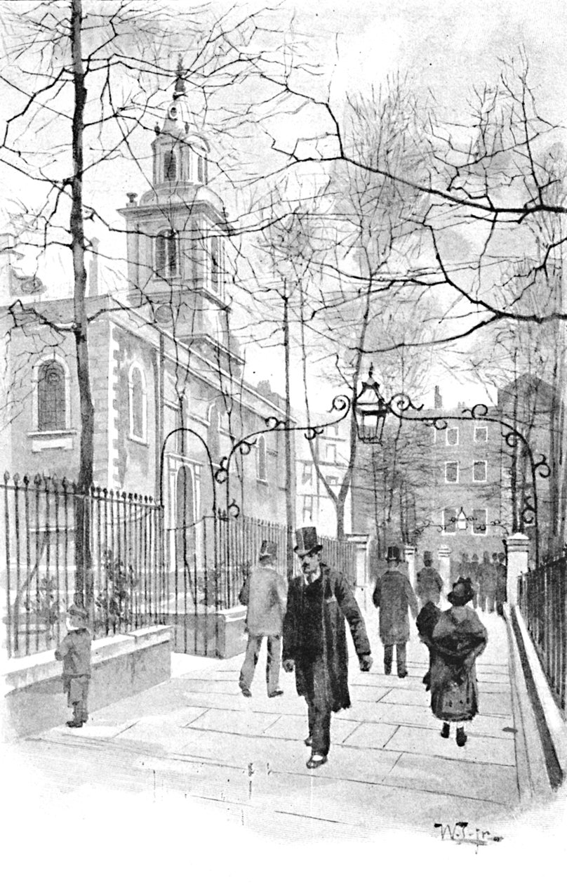 Aldermans Walk, Bishopsgate Street, 1891 tekijältä William Luker