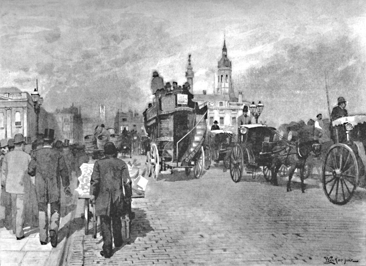 London Bridge - Going Across, 1891 tekijältä William Luker