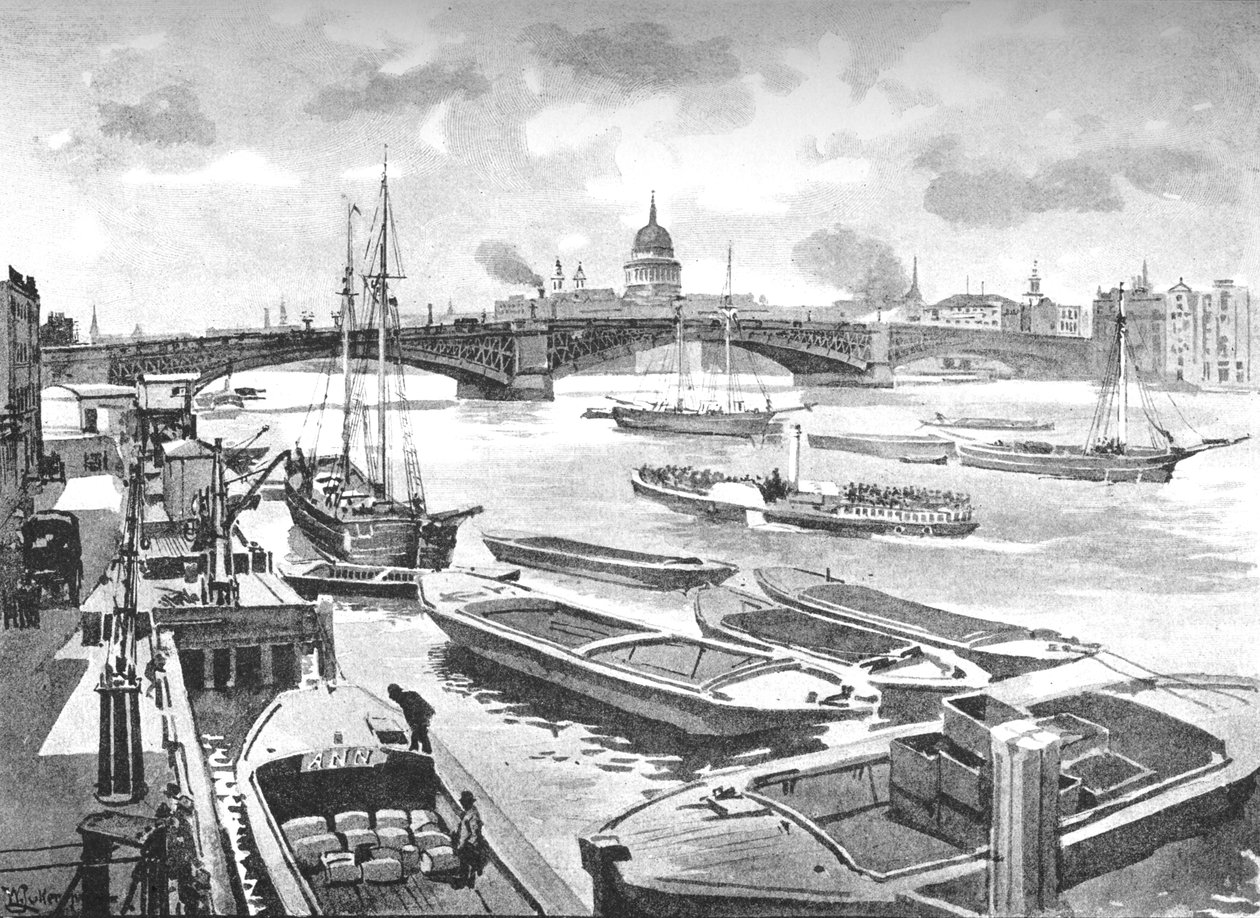 Southwark Bridge, 1891 tekijältä William Luker