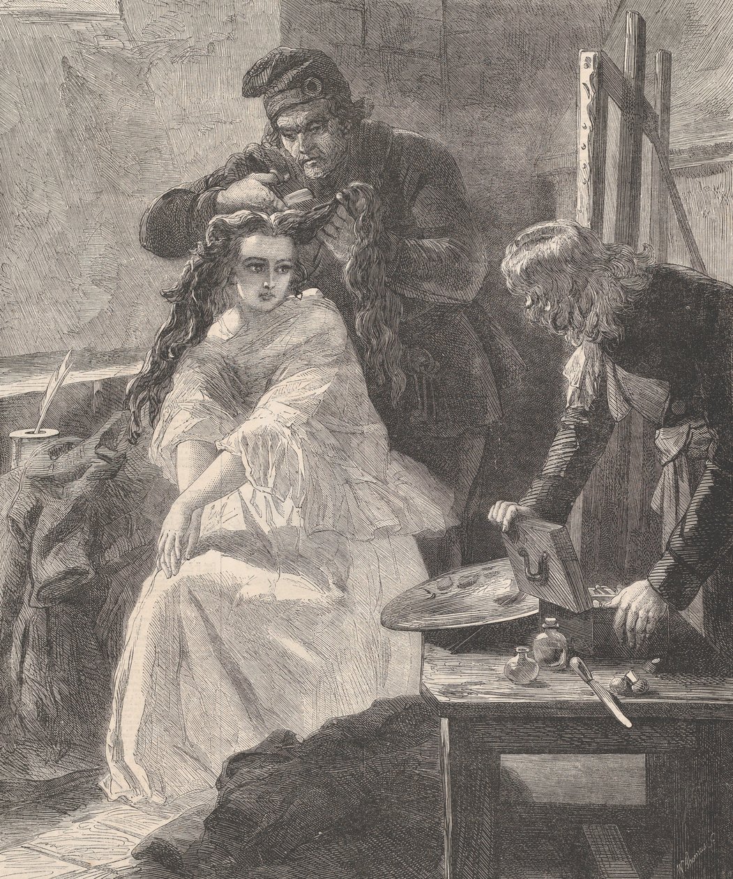 La Toilette des Morts, Illustrated London News, 25. heinäkuuta 1863. tekijältä William Luson Thomas
