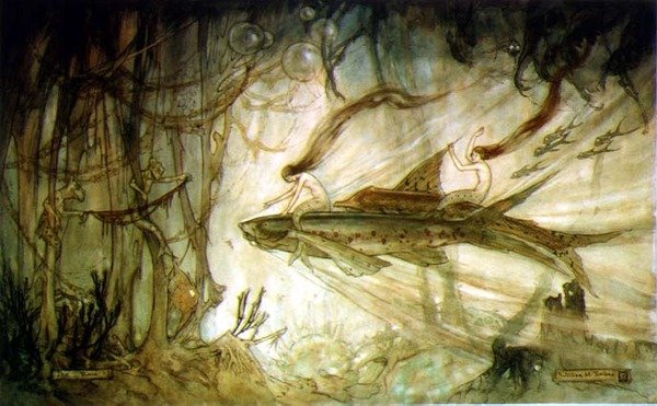 The Race (kynä ja muste, akvarelli paperille) tekijältä William M. Timlin