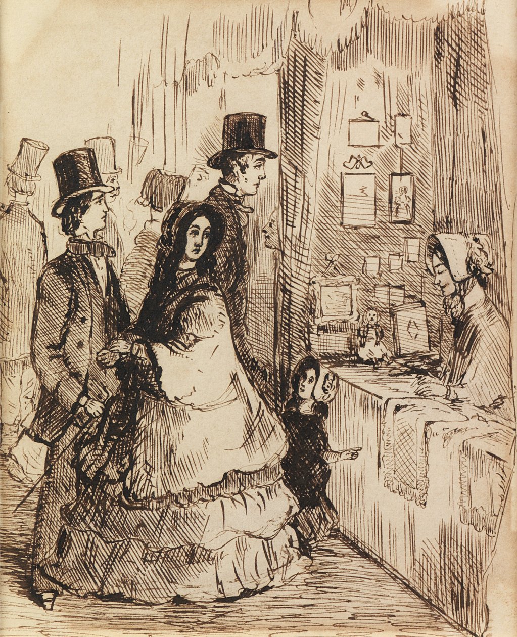 Hyve palkitaan: osasto Vanity Fairissa (kynä ja muste) tekijältä William Makepeace Thackeray