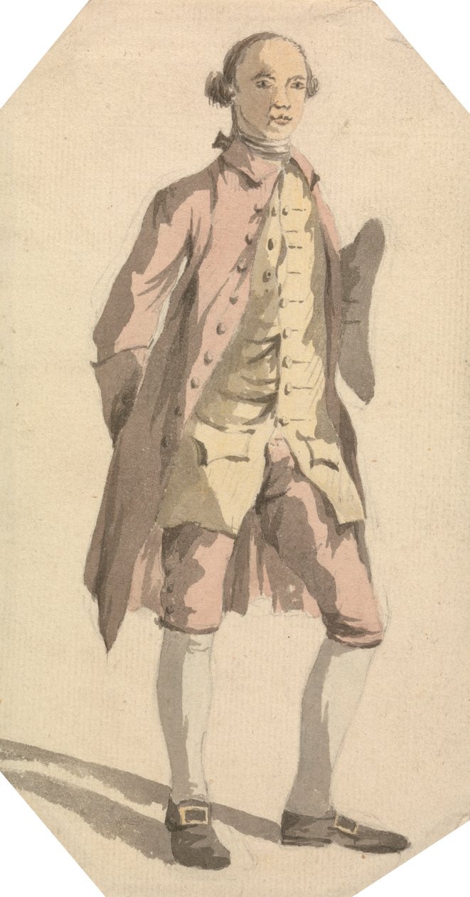 Täyspitkä mies, jolla on Tricorn-hattu vasemman käsivarren alla tekijältä William Marlow