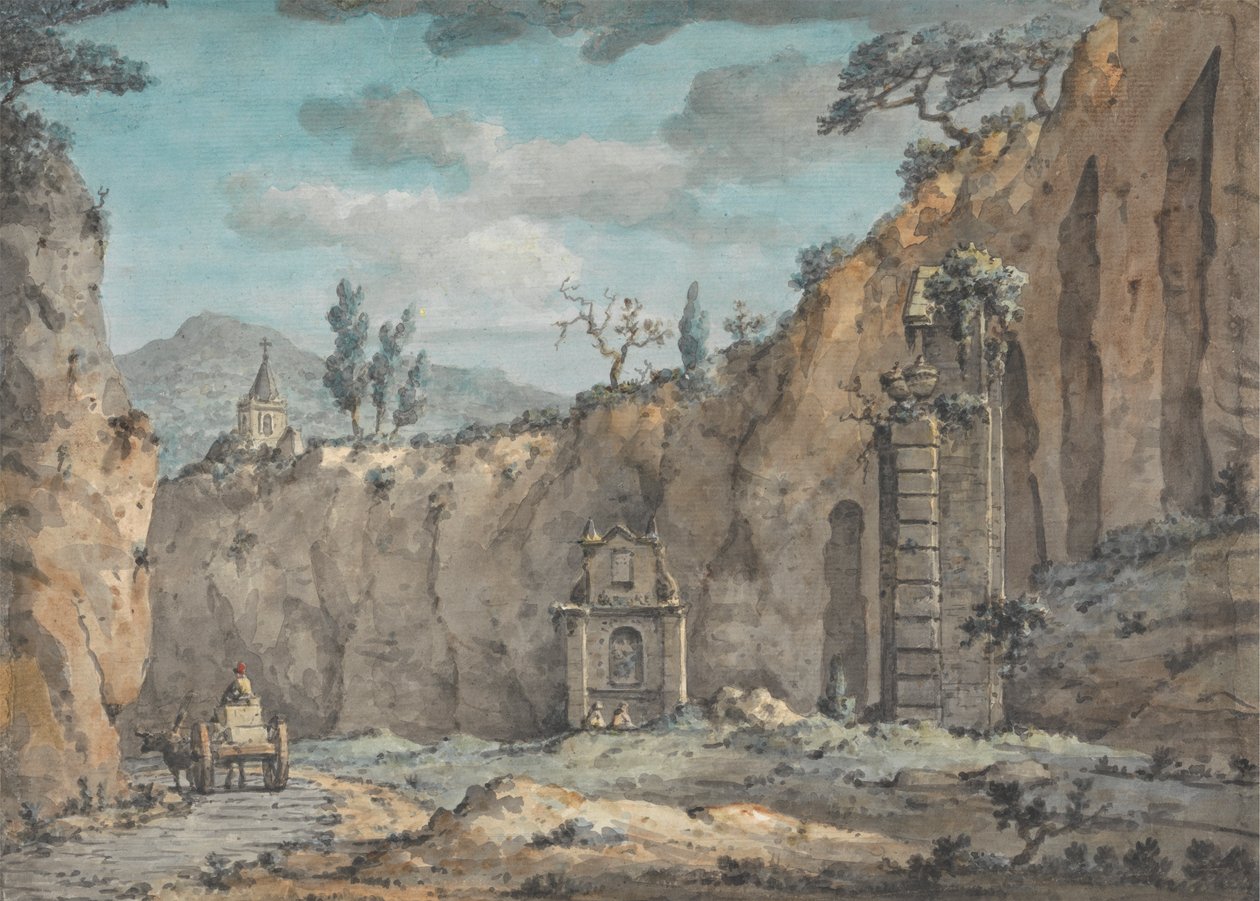 Oxcart Posillipon luolassa tekijältä William Marlow