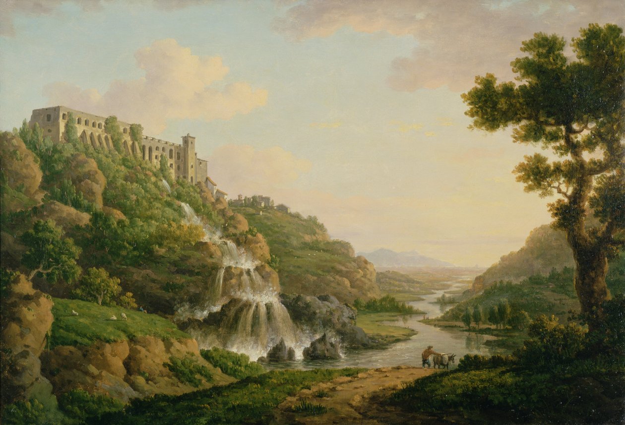 Maecenas Tivolin huvila, n. 1770 (akvarelli) tekijältä William Marlow