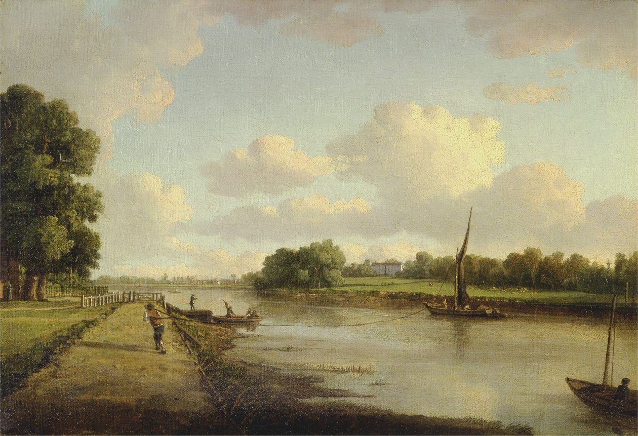 Näkymä Thames-joelle Richmondissa (?), n. 1776 (öljy kankaalle) tekijältä William Marlow