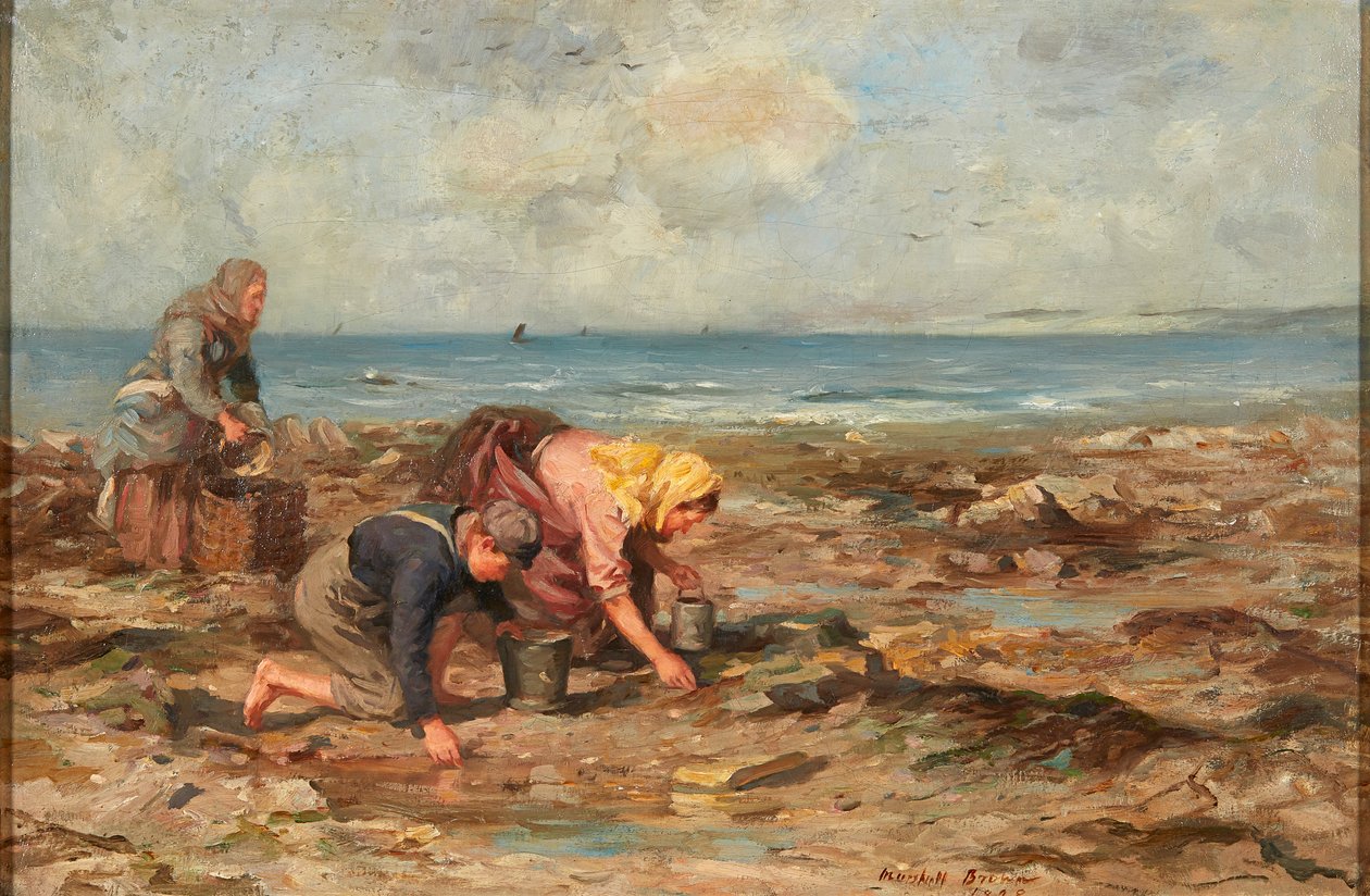 Sinisimpukoiden keräilijät (öljy kankaalle) tekijältä William Marshall Brown