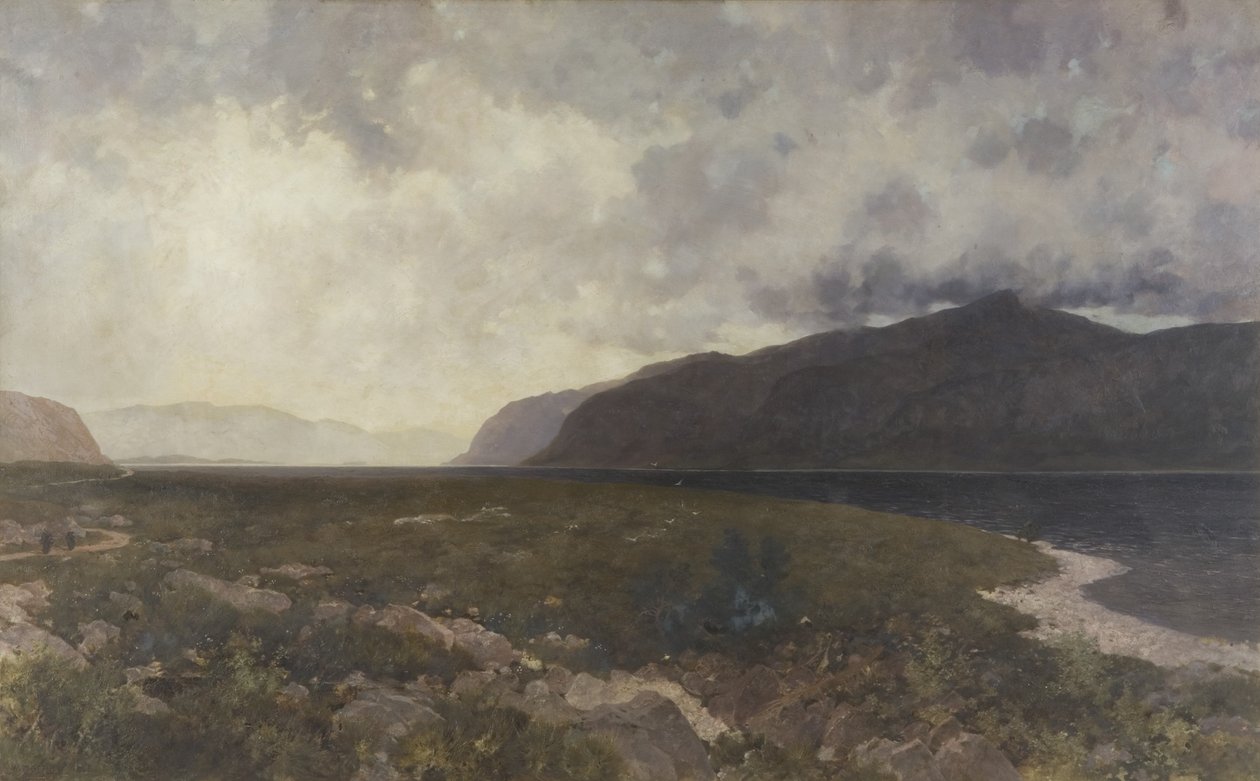 Loch Maree Grudien sillalta, n. 1905 (öljy kankaalle) tekijältä William Matthew Hale