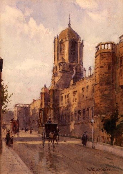 Christ Church, Oxford (akvarelli paperille) tekijältä William Matthison