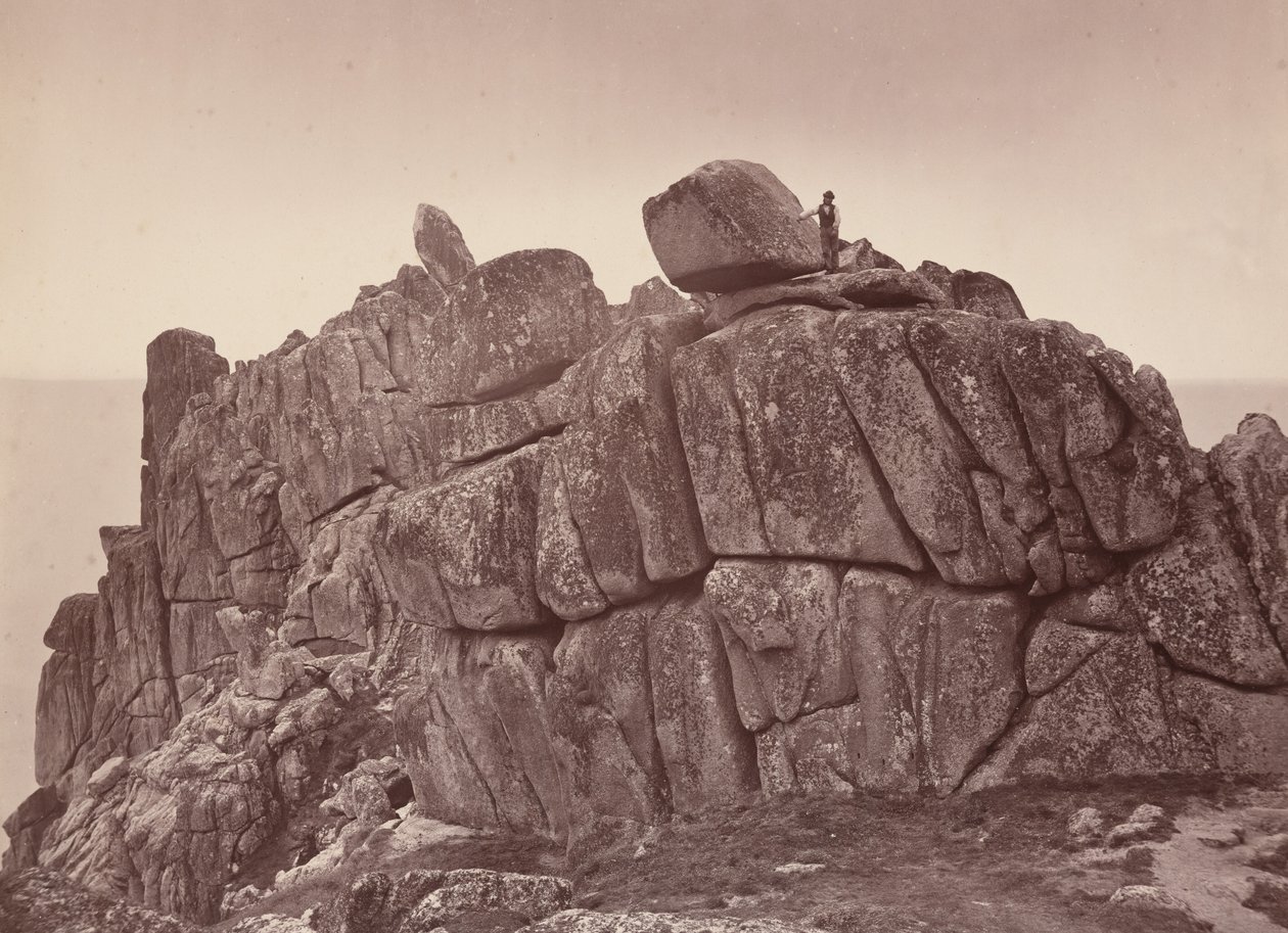 Logan Rock, Cornwallin etelärannikko, 1860-luku (kuva) tekijältä William May