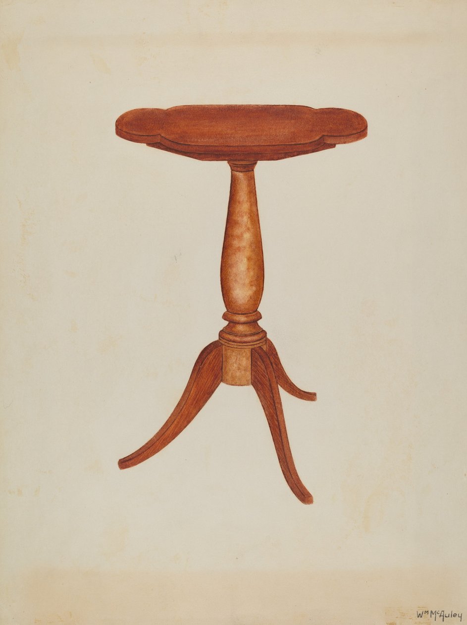 Tip-table tai Cant-table, 1937. tekijältä William McAuley