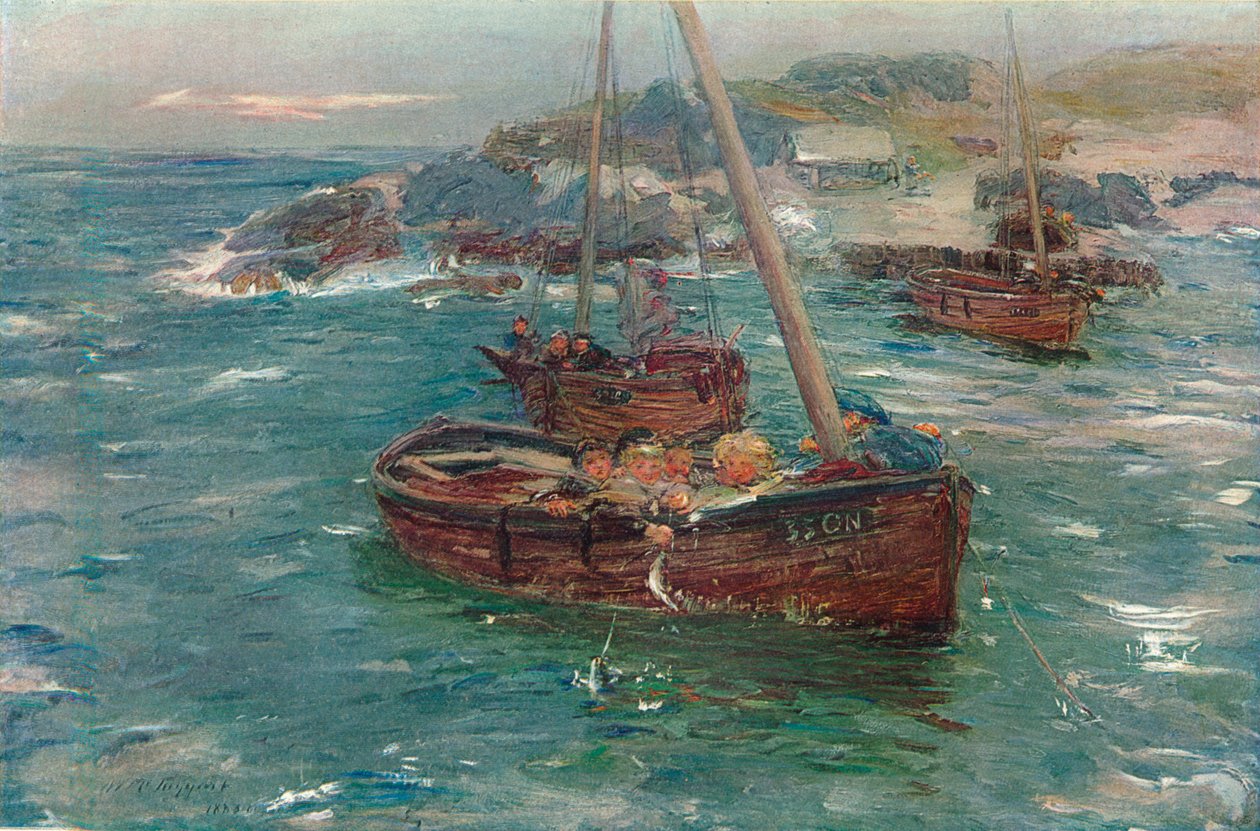 A Ground Swell, Carradale, Argyll, c1883 tekijältä William McTaggart