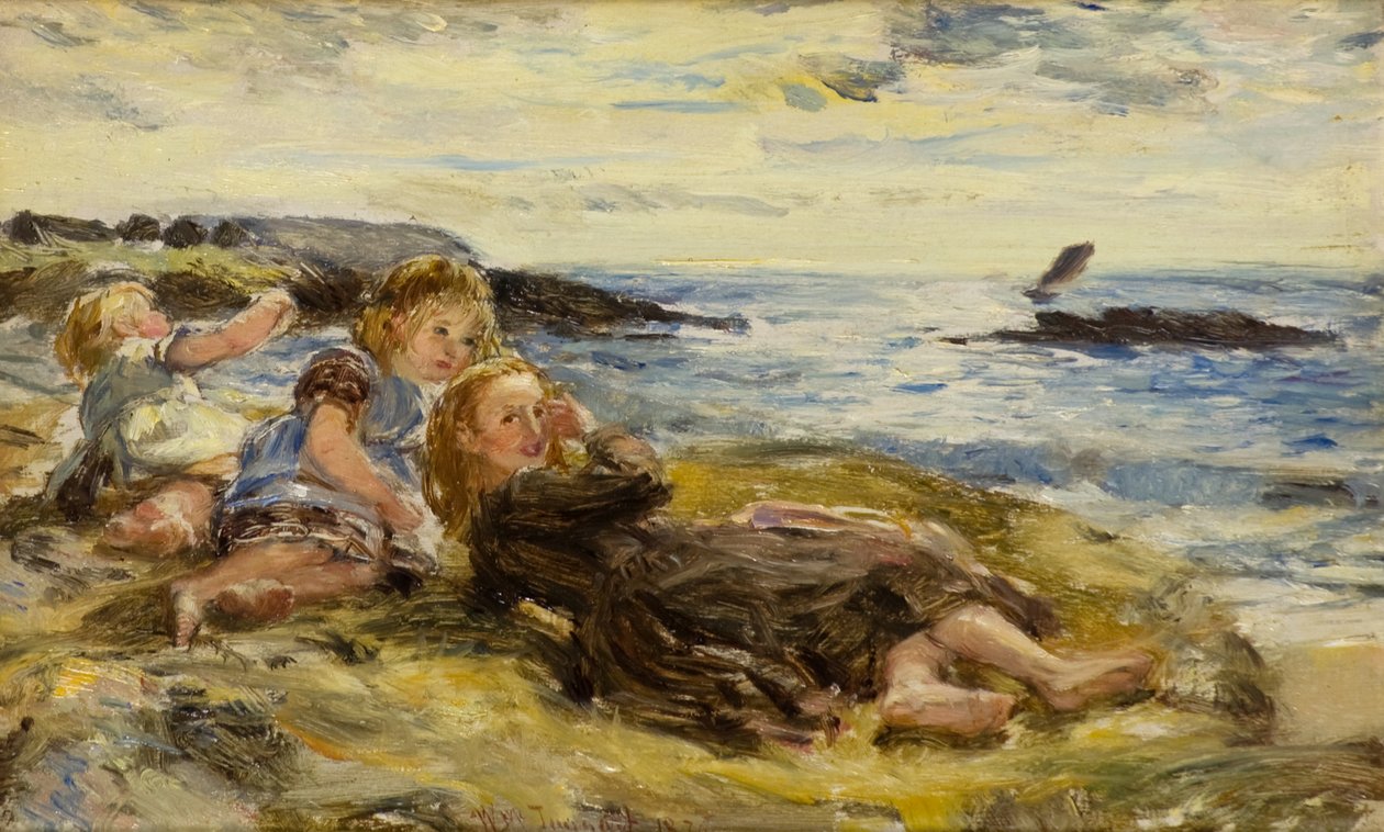 Lapset meren rannalla, Machrihanish tekijältä William McTaggart