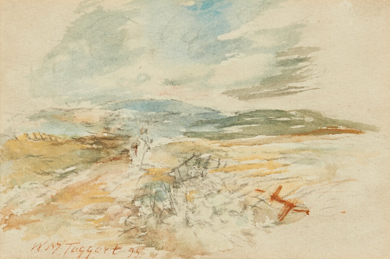 Highland Study (lyijykynä ja akvarelli) tekijältä William McTaggart