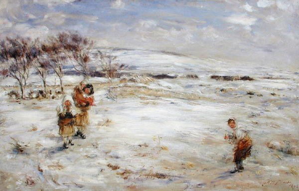 Lunta huhtikuussa (öljy kankaalle) tekijältä William McTaggart