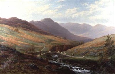 Elter Water ja Langdale Pikes, Westmorland tekijältä William Mellor