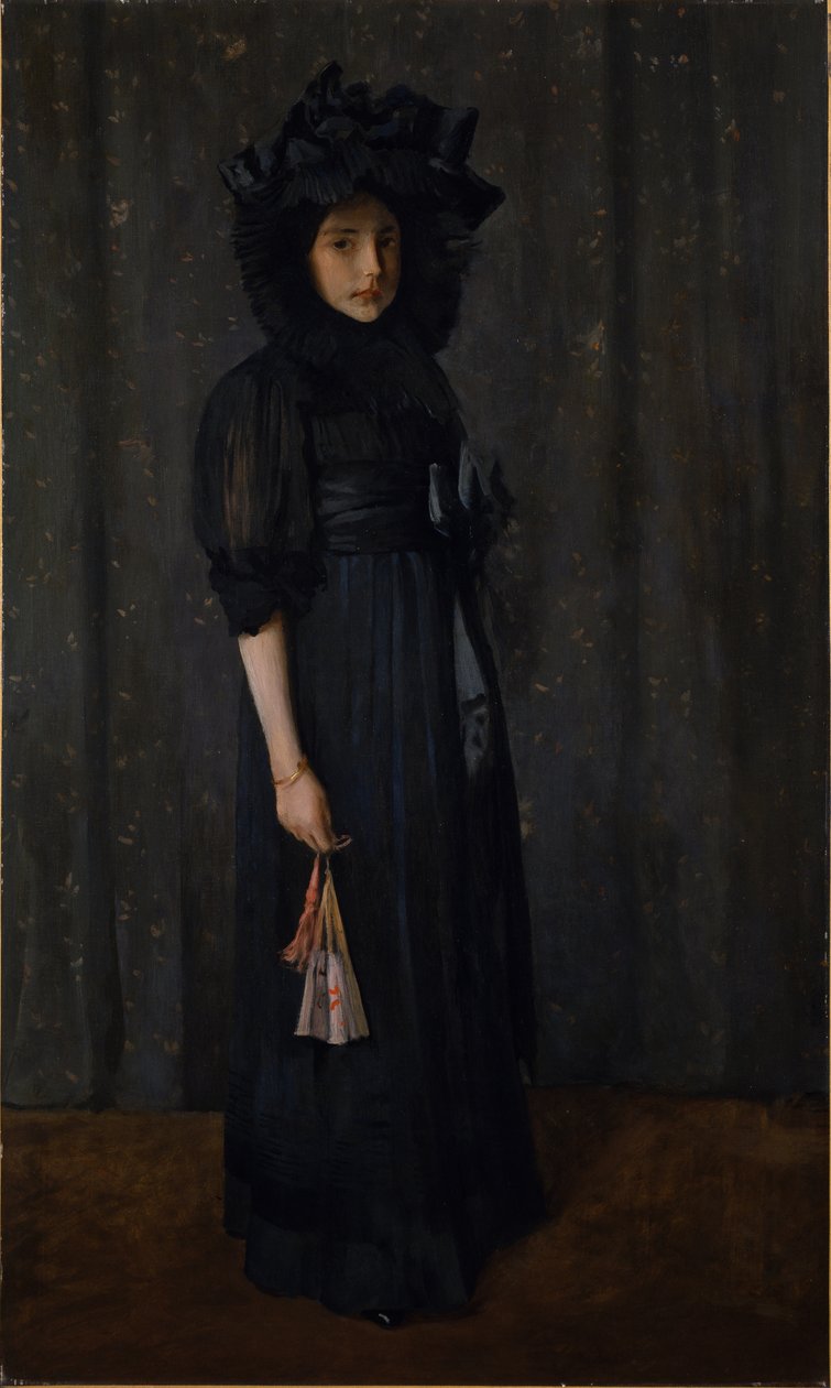 Taiteilijan tytär äitinsä puvussa (Nuori tyttö mustissa) tekijältä William Merritt Chase