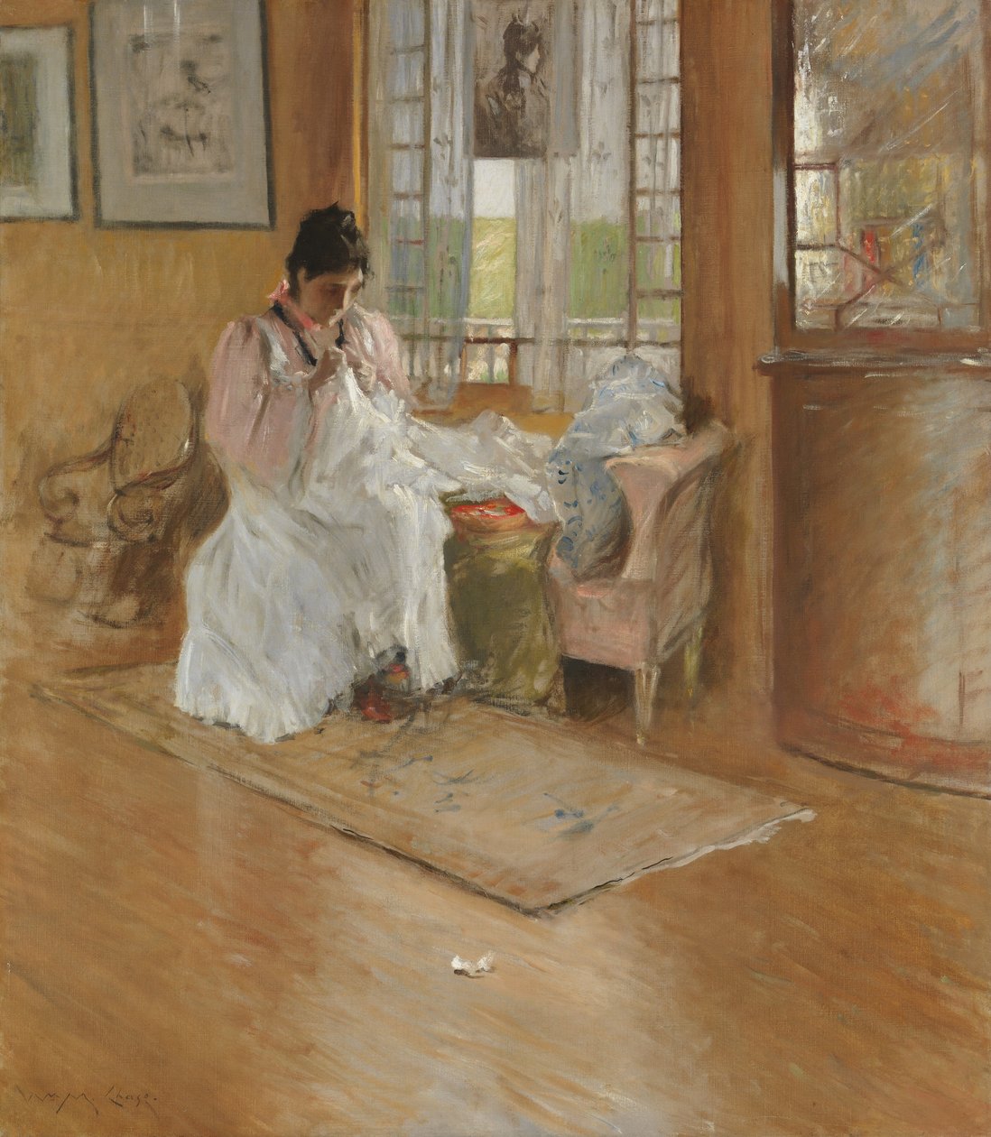 Pienelle, n. 1896 (öljy kankaalle) tekijältä William Merritt Chase