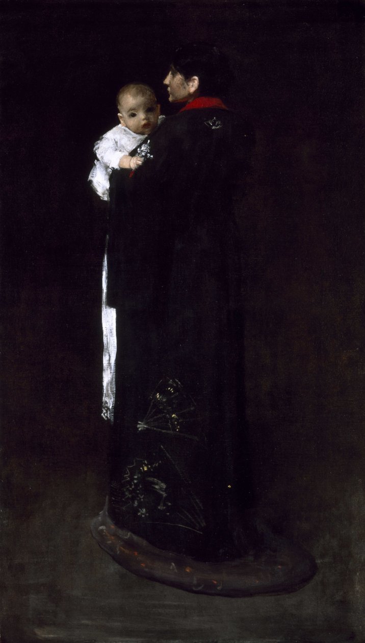 Äiti ja lapsi (Ensimmäinen muotokuva) tekijältä William Merritt Chase