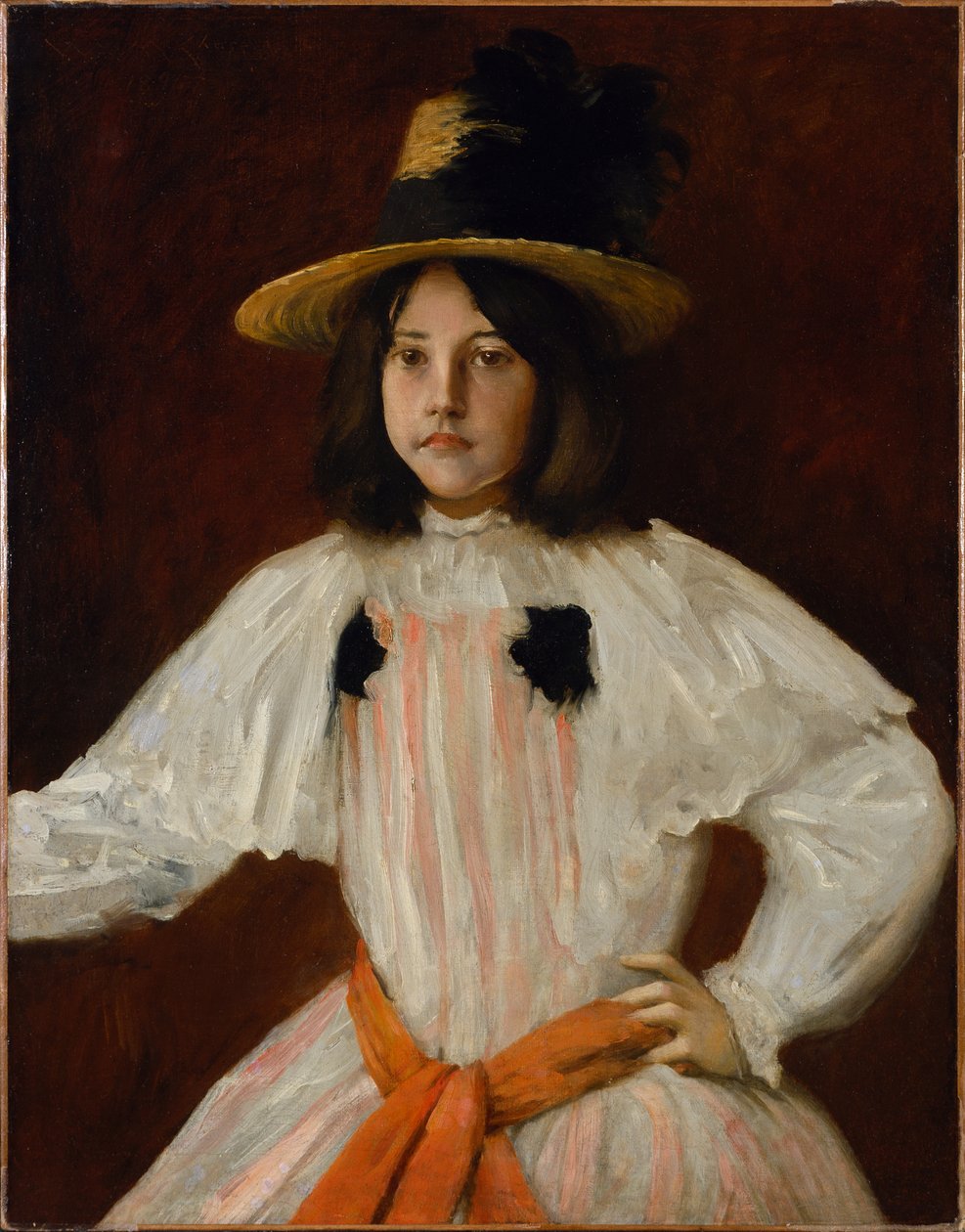 Taiteilijan tyttären muotokuva tekijältä William Merritt Chase