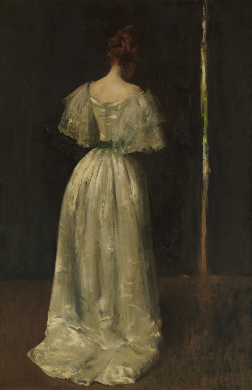 Seitsemäntoista vuosisadan nainen, n. 1895. tekijältä William Merritt Chase