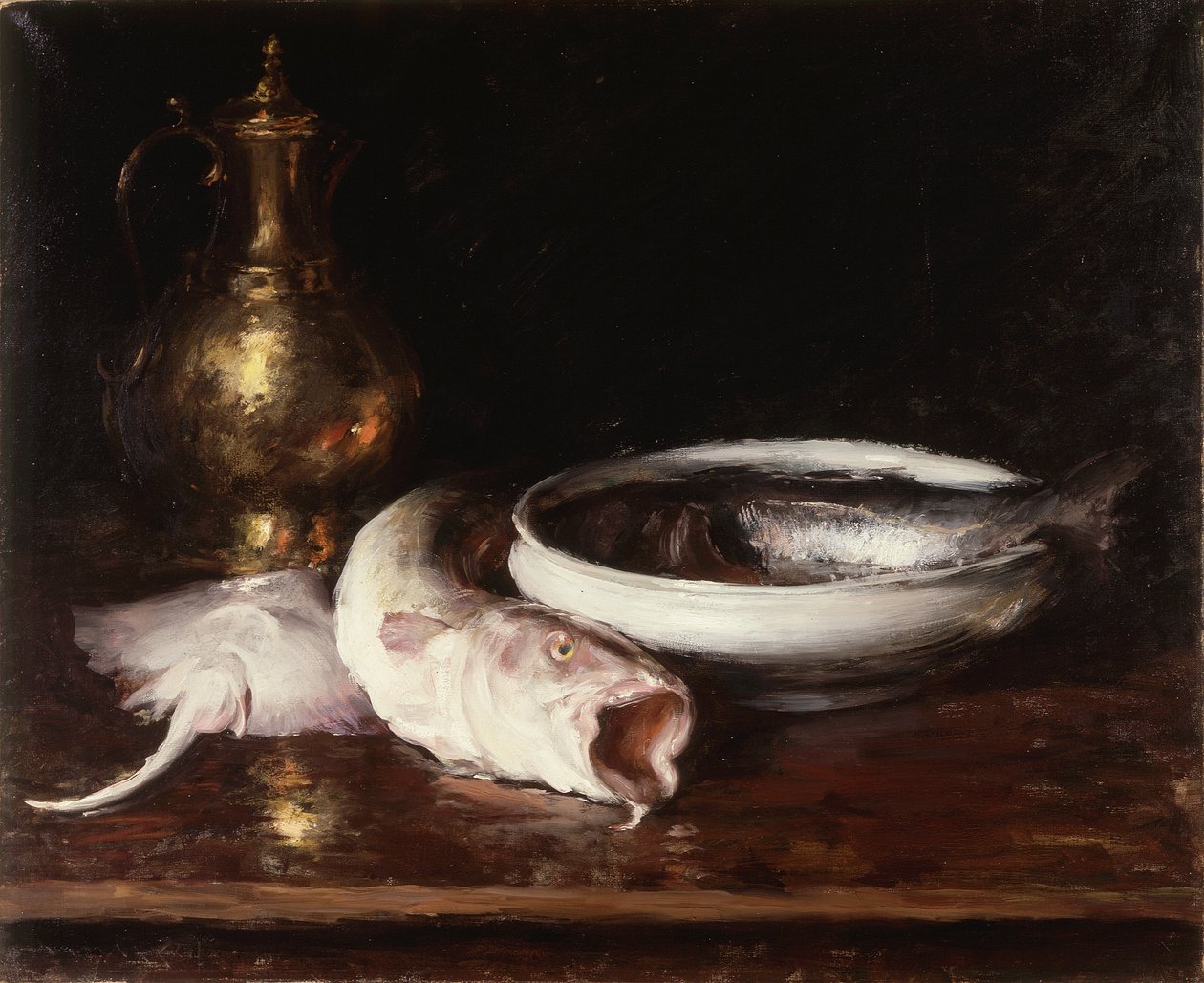 Asetelma, n.1913 (öljy kankaalle) tekijältä William Merritt Chase