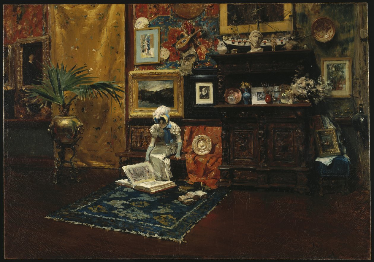 Studion sisustus, n. 1882 (öljy kankaalle) tekijältä William Merritt Chase