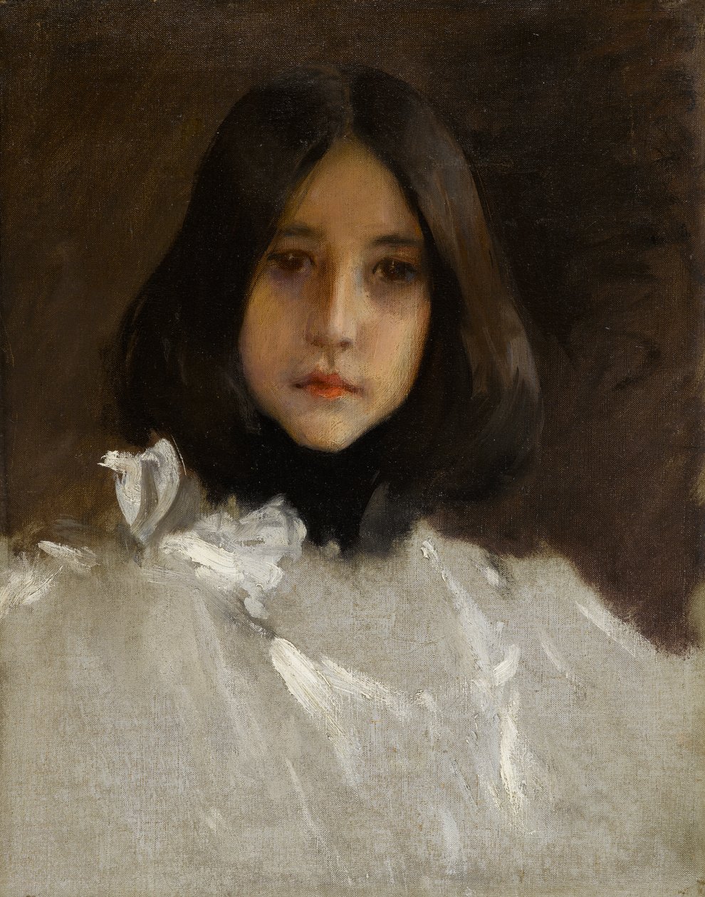 Taiteilijan tytär Alice, n. 1899 (öljy kankaalle) tekijältä William Merritt Chase