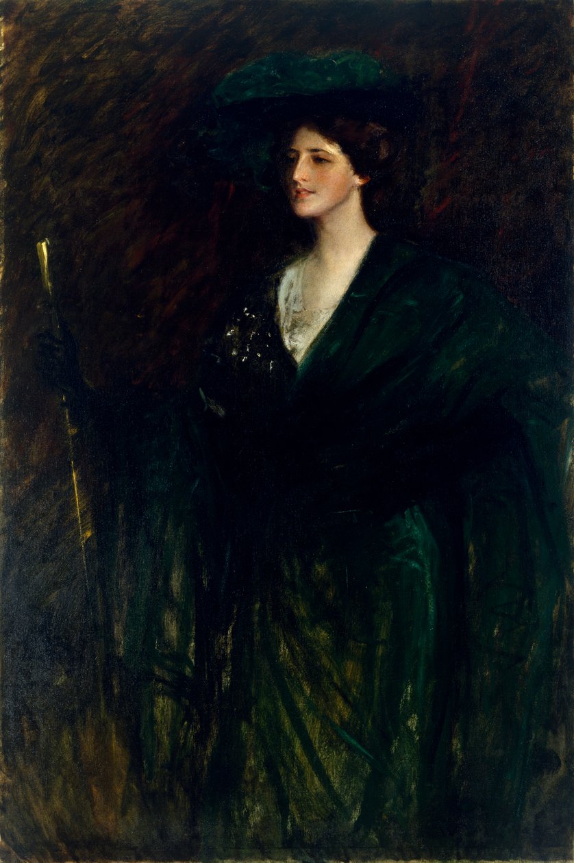 The Emerald Lady, noin 1896-1900 tekijältä William Merritt Chase