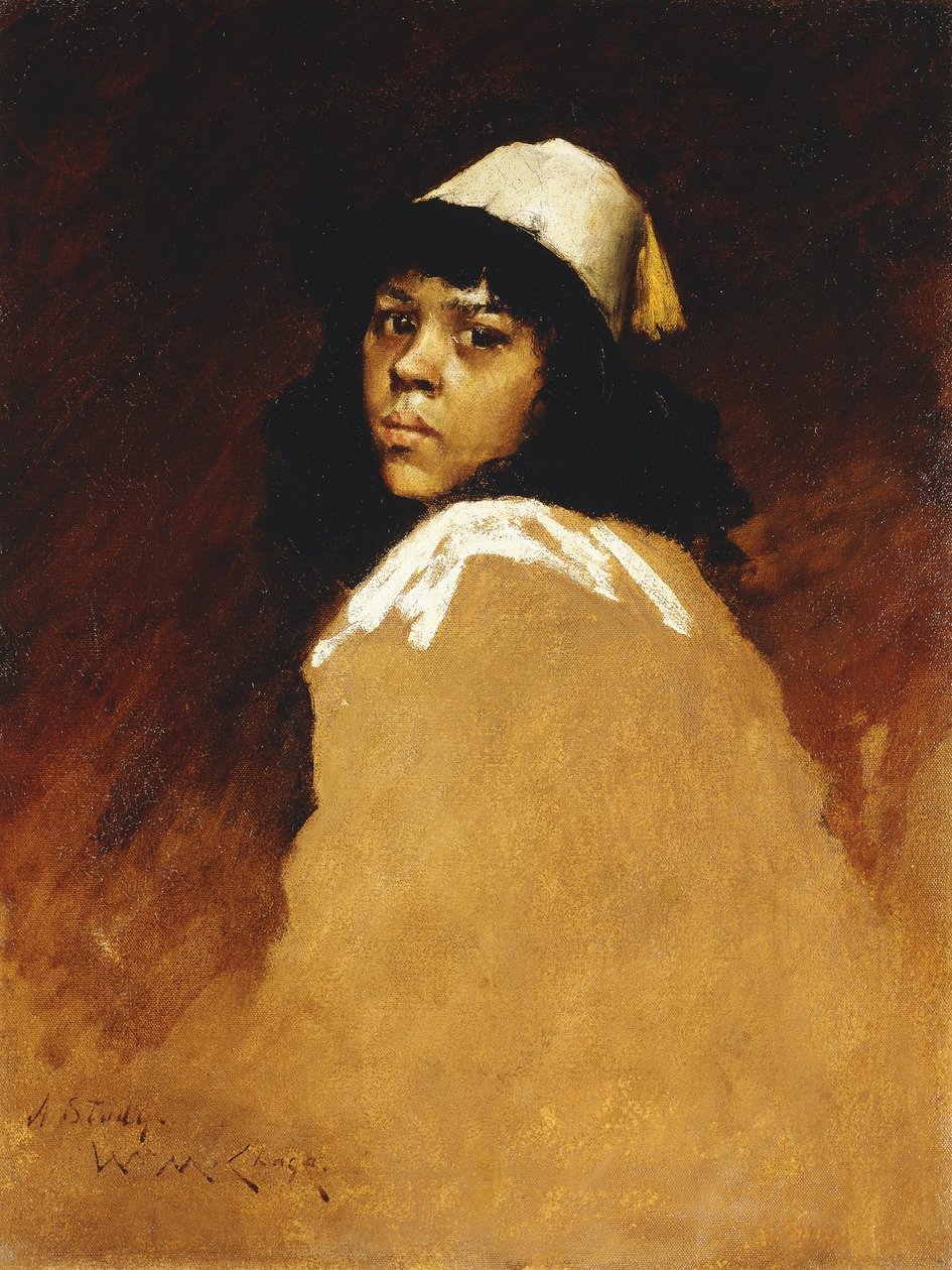 Marokon tyttö, n. 1886 tekijältä William Merritt Chase