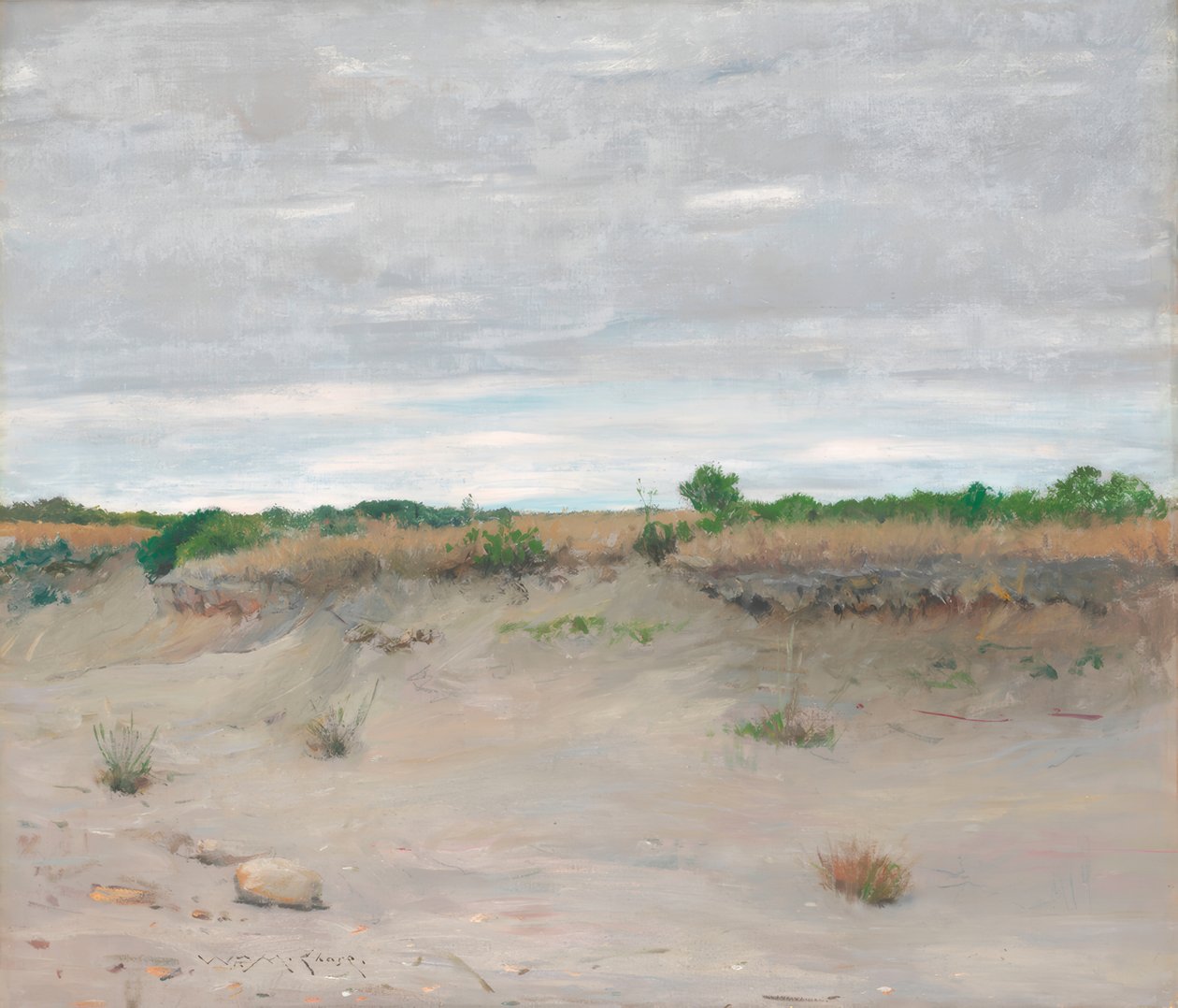 Tuulta hylkivä hiekkaranta tekijältä William Merritt Chase